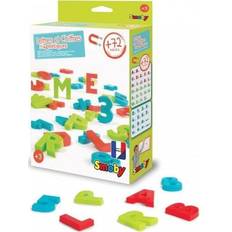 Plastic Magnetic Figures Smoby 430106 Smoby-72 Magnetic Uppercase Letters Numbers and Calculation Signs for Preschool Children Aged 3 Red, Blue, Green