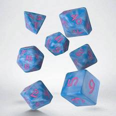 7 terninger Dice Terningesæt 7 terninger Classic RPG Runic Glacier With Pink