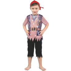 Multicolour Fancy Dresses Boys Sublimation Pirate Costume