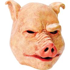 Halloween Masks Fancy Dress Bristol Novelty Unisex Horror Pig Latex Head Mask (One Size) (Pink)