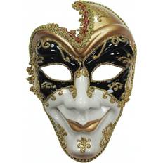 Bristol Novelty Unisex Adults Full Face Man Mask (One Size) (Black/White/Gold)