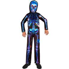 Amscan Skelet Neon Børnekostume Toddler 2-3