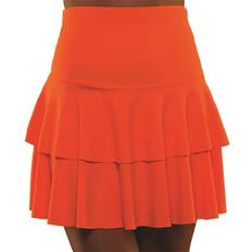 80-tals Neon Volangkjol Orange X-Small/Small