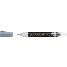 Plata Rotuladores pincel Pentel Dual Metallic Brush Silver