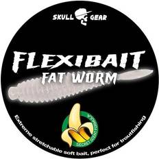 Skull gear Skull Gear Flexibait Fat Worm-White