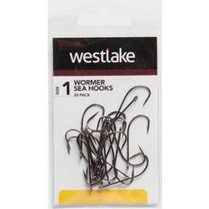 Westlake 20Pk Worm Hooks Sz 1, Black