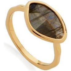 Monica Vinader Petal Ring - Gold/Labradorite