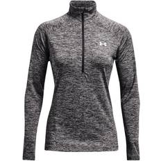 Dame - Fitness Gensere Under Armour Tech Twist ½ Zip Top Women - Jet Gray/Gray Wolf