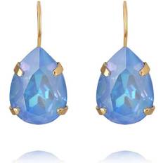 Caroline Svedbom Mini Drop Clasp Earrings - Gold/Ocean Blue Delite