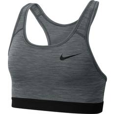 Bras Nike Dri-FIT Swoosh Medium-Support Non-Padded Sports Bra - Smoke Grey/Pure/Black