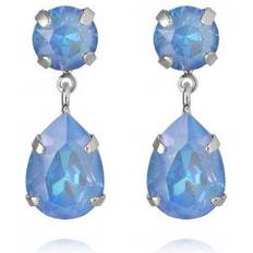 Caroline Svedbom Mini Drop Earrings - Silver/Ocean Blue Delite