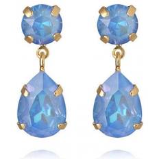 Caroline Svedbom Mini Drop Earrings - Gold/Ocean Blue Delite