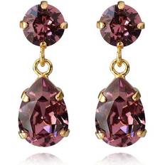 Caroline Svedbom Mini Drop Earrings - Gold/Iris