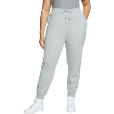 Nike Sportswear Essential Fleece Trousers Plus Size Women's - Dark Grey Heather/White