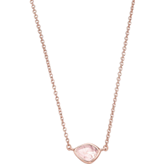 Monica Vinader Rose Gold Necklaces Monica Vinader Siren Mini Nugget Necklace - Rose Gold/Quartz