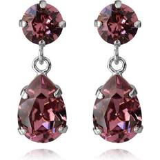 Caroline Svedbom Mini Drop Earrings - Silver/Iris