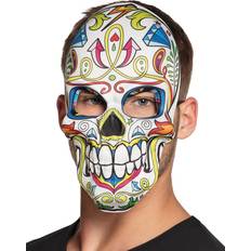 Women Facemasks Fancy Dress Boland 10132125 Mr Day of The Dead Face Mask, Multicoloured, Standard Size