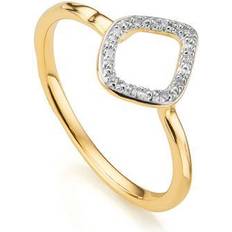 Monica Vinader Gold Riva Mini Kite Stacking Ring Diamond