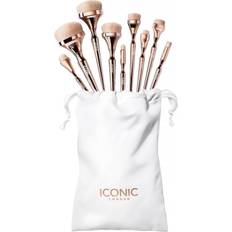 Rosaguld Makeupbørster Iconic London HD Blend Complete Set