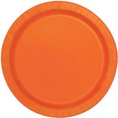 Vegaoo Orange Papptallrikar 16pcs