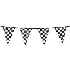 Boland BOL44750 Chequered Black White Racing Bunting Party Banner Decoration Accessory 6 m