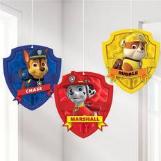 Honeycombs blå Amscan Paw Patrol hængeguirlande, honeycombs 3 stk