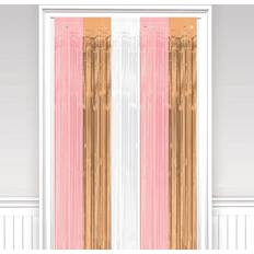 Hvid Festgardiner Amscan 242679 Rose Gold Blush Foil Hanging Door Decoration 2.43m