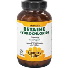 Country Life Betaine Hydrochloride 600 mg 250 Tablets