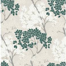 Fresco Lykke Tree Dark Green Wallpaper