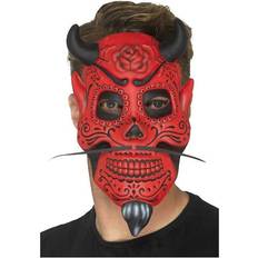 Halloween Maschere per la Testa Smiffys Day of the Dead Devil Adult Mask