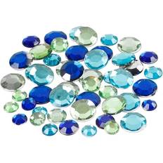 Water Based Crafts Creativ Company Rhinestones, round, size 6 9 12 mm, blue/green harmony, 360 pc/ 1 pack