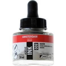 Sølv Akrylmaling Amsterdam Acrylic Ink Bottle Silver 30ml