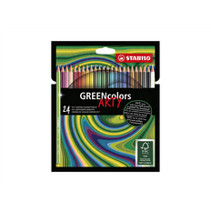 Lápices de Color Stabilo Pack of 24 Green Arty Pencils