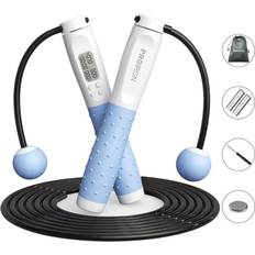 Fitness Jumping Rope on Black Friday sale Proiron Digital Jump Rope with Counter 300 cm, White/Blue, PVC Silicone