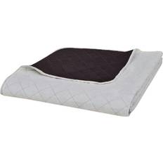 Flerfarvede Sengetæpper vidaXL 130881 Sengetæppe Beige, Brun (240x220cm)
