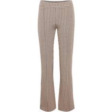 Bruna - Dam Byxor Part Two Pontas Pants - Toasted Coconut Check