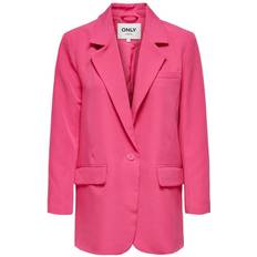 Only Lana Berry Long Blazer - Pink/Raspberry Sorbet