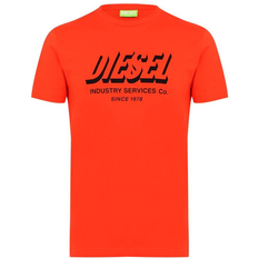 Diesel Camiseta T-Diegos-A5 Hombre - Estilo Moderno Rojo