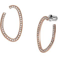 Michael Kors Elin Hoop Earrings - Rose Gold/Transparent