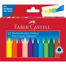 Water Resistant Crayons Faber-Castell Wax Crayons Triangular 12-pack