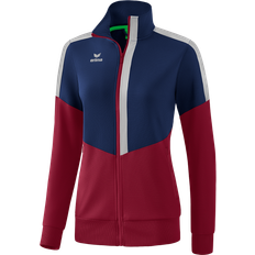 Fitness & Gym Outerwear Erima Squad Training Jacket Women - New Navy/Bordeaux/Silver Gray