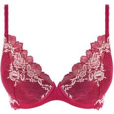 Wacoal Lace Perfection Plunge Push Up Bra - Cerise