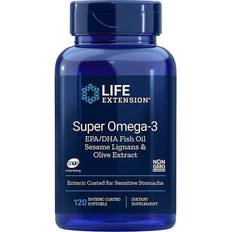 Fatty Acids Life Extension Super Omega-3 EPA/DHA with Sesame Lignans & Olive Extract 120 softgels