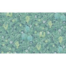 Cole & Son Vines of Pomona Wallpaper Pearwood Collection Teal Viridian on Denim 116/2006 Roll