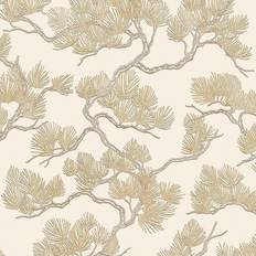 Wallpapers Dutch Wallcoverings Wallpaper Pine Tree Cream