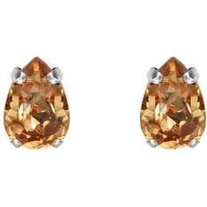 Brun Örhängen Caroline Svedbom Petite Drop Earrings - Silver/Light Colorado Topaz