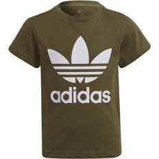 Adidas Kid's Adicolor Trefoil T-Shirt - Focus Olive/White (HC1984)