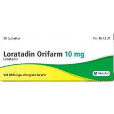 Orifarm Receptfria läkemedel Loratadin Orifarm 10mg 30 st Tablett