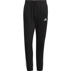 L - Uomo Pantaloni & Shorts Adidas Essentials French Terry Tapered Cuff 3-Stripes Pants - Black/White