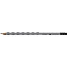 Argento Matite di Grafite Faber-Castell Grip 2001 Graphite Pencil with Eraser B Silver